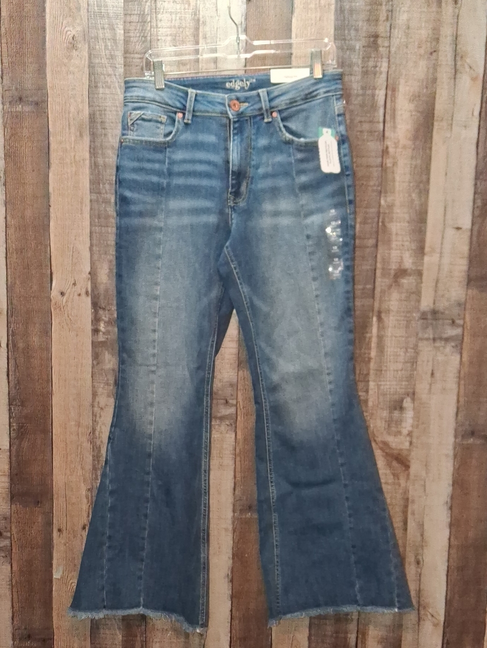 Women's NWT Maurices Edgely 12 Short Stretch High Rise Flare Jeans